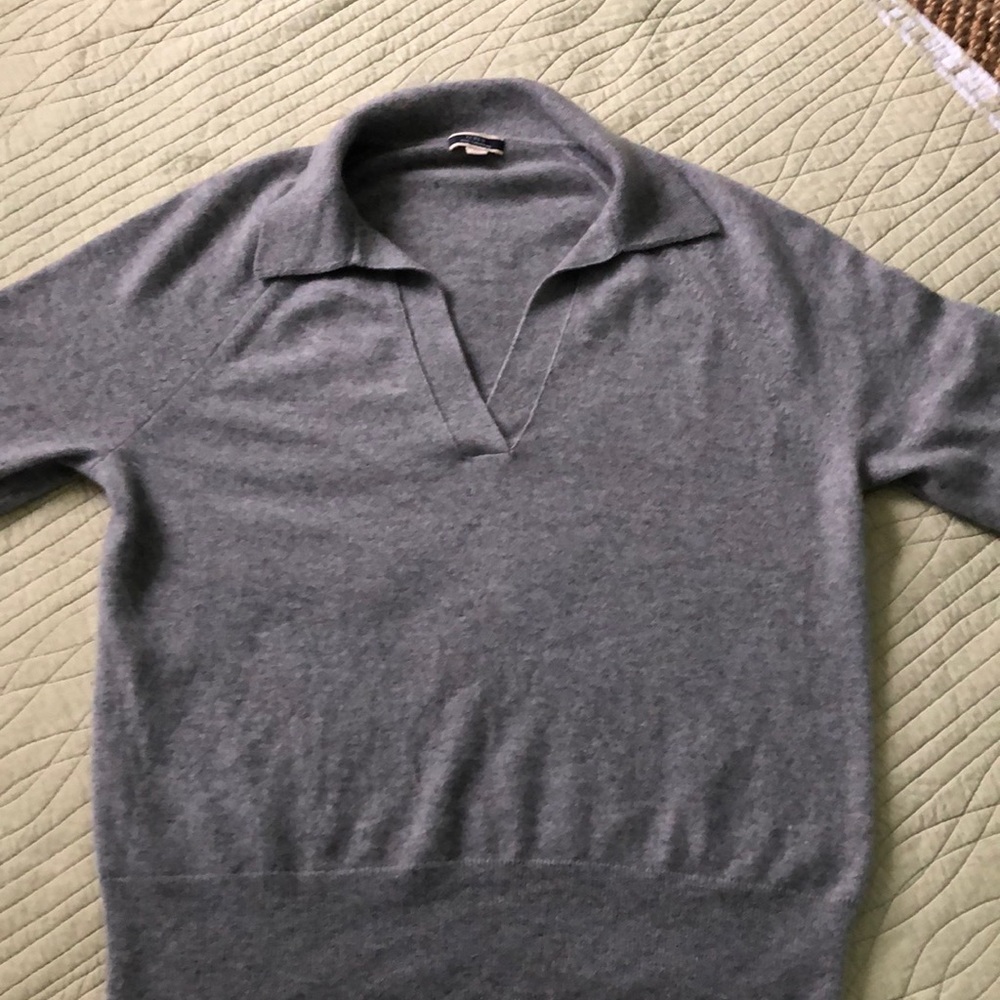 J Crew Cashmere Johnny collar sweater